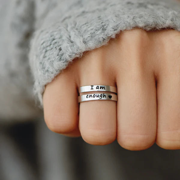 Silver I Am Enoughβ’ Ring