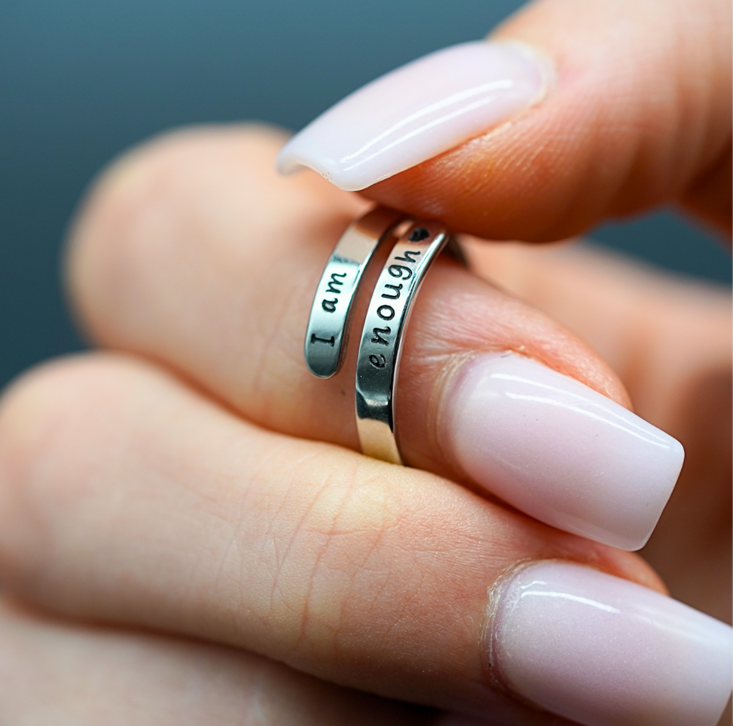 Silver I Am Enoughβ’ Ring